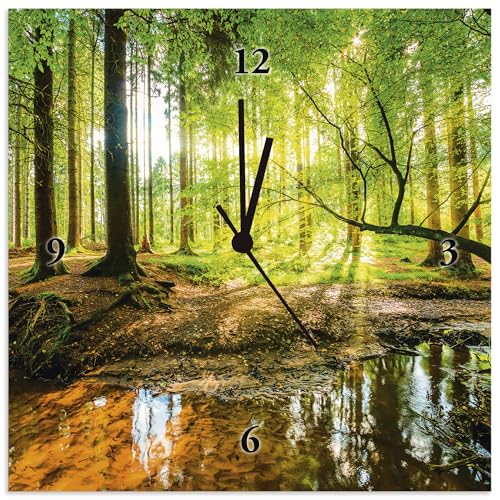 artland-wanduhren-funkuhr-wald-30x30-cm-lautlos-alu image 8