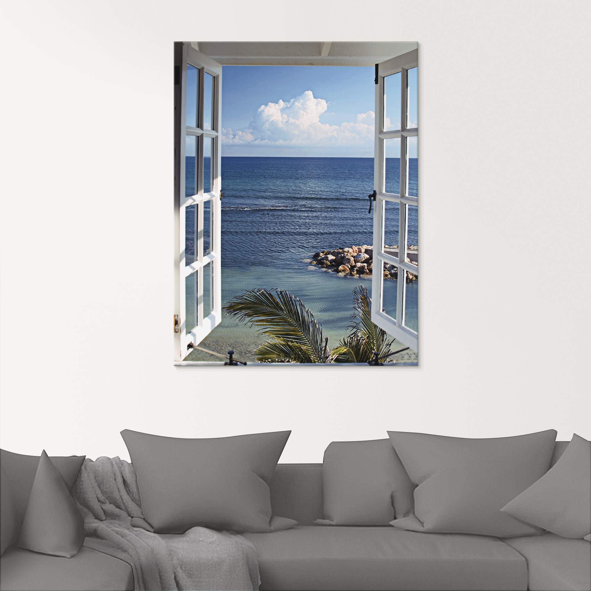 artland-glasbilder-palmen-strand-glasbild-80x60-maritim image 8