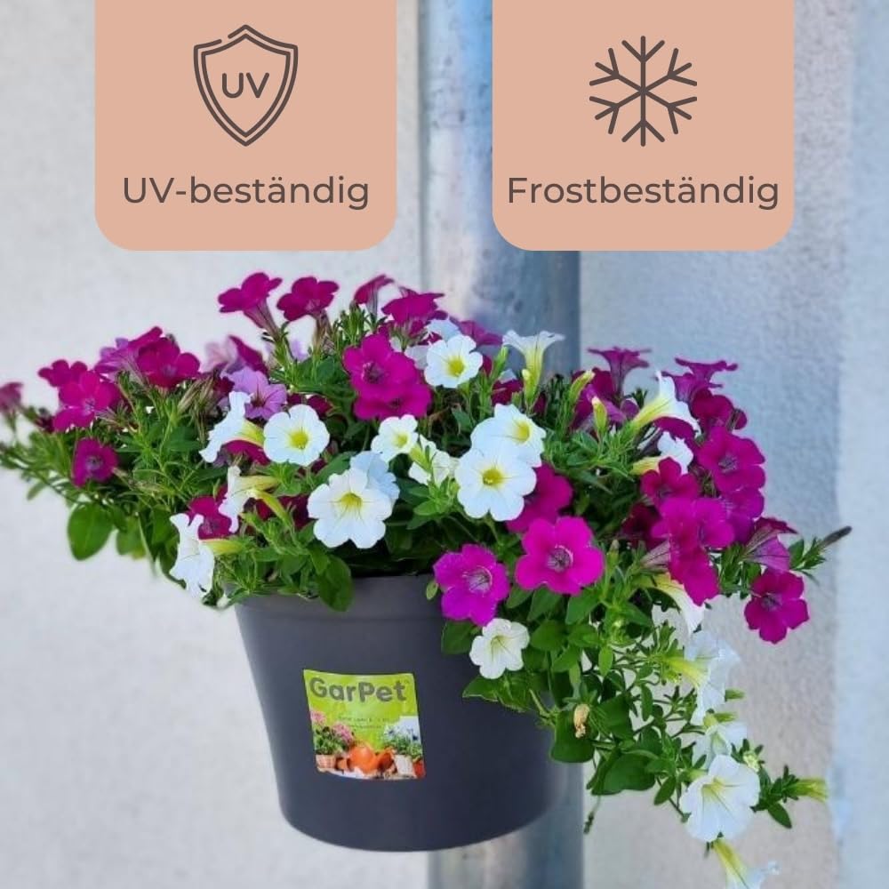 garpet-garten-blumentopf-f-r-regenrohr-3-6l-fallrohr-grau image 3