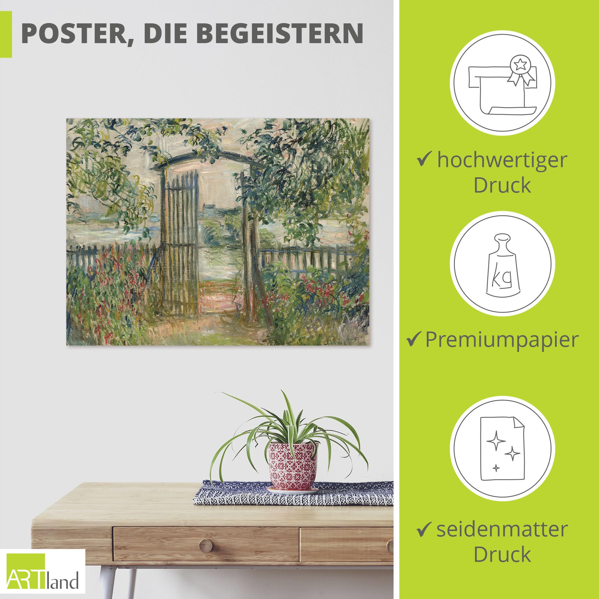 artland-kunstdrucke-poster-gartentor-80x60-cm-monet image 2