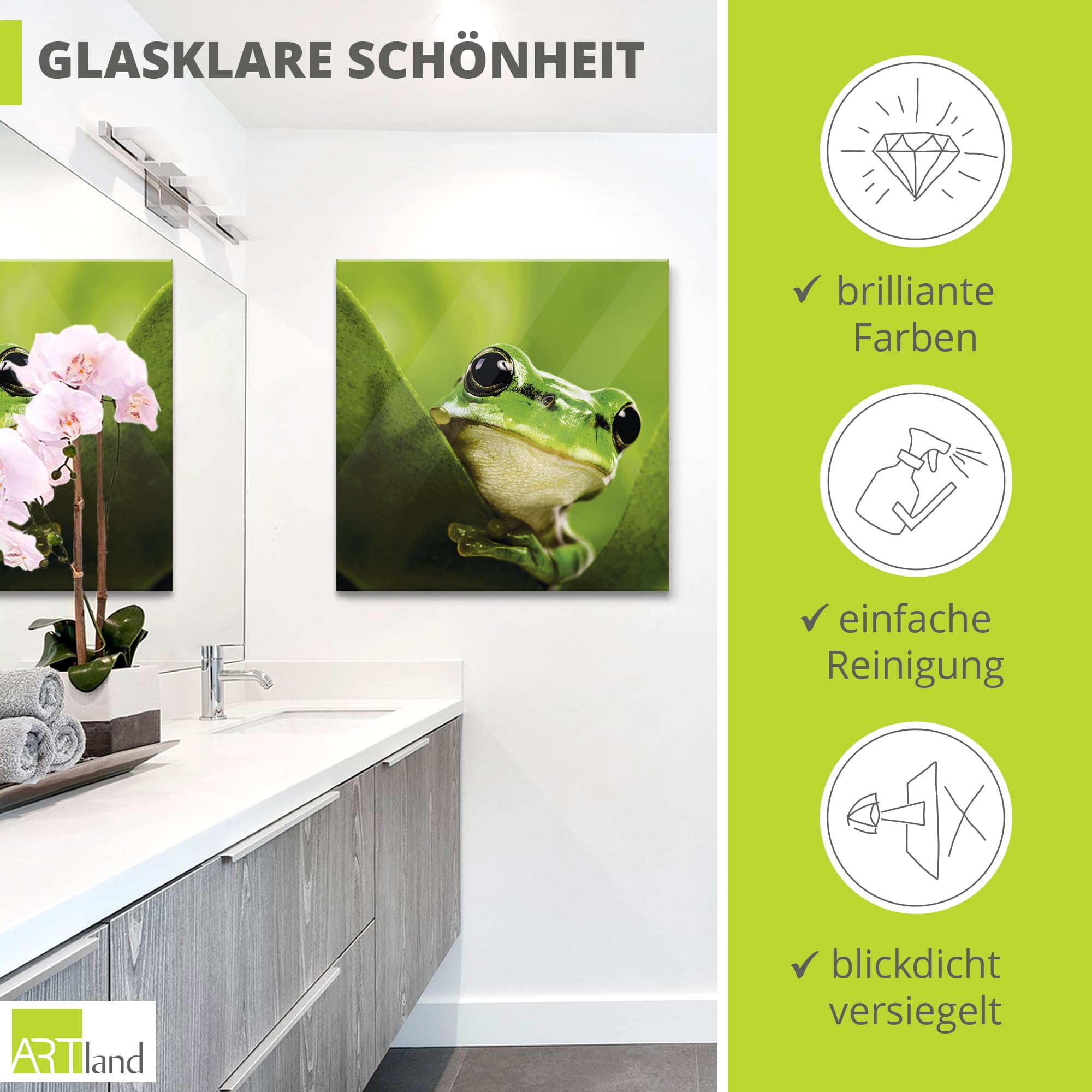 artland-glasbilder-t5vh-glasbild-sp-hender-frosch-gr-n image 2