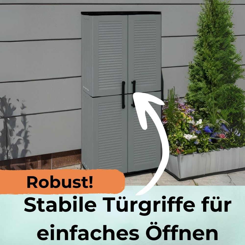 garpet-garten-besenschrank-163-cm-kunststoff-wetterfest-mit-besenfach image 5