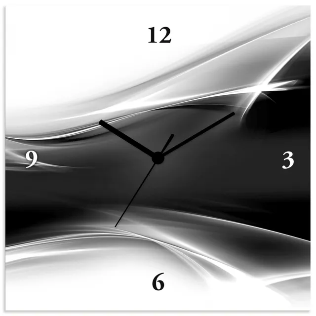 artland-wanduhren-abstrakt-alu-funkuhr-30x30-lautlos image 1