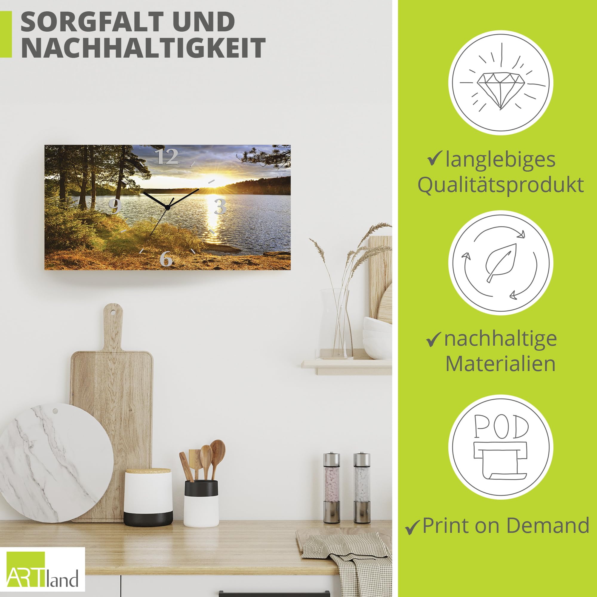 artland-wanduhren-see-funkuhr-50x25-cm-alu-lautlos image 5