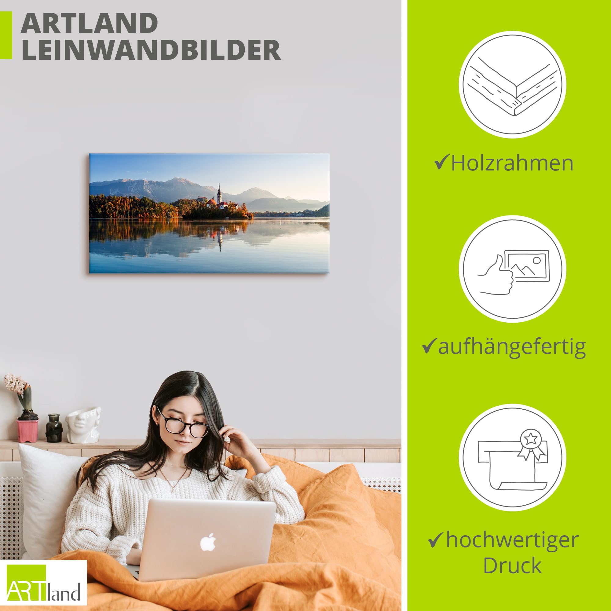 artland-leinwandbilder-herbst-am-bleder-see-leinwand-150x75-blau image 3