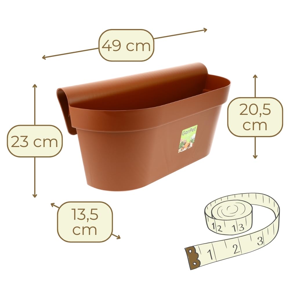garpet-garten-balkonkasten-4er-terracotta-50-cm-wasserspeicher image 2