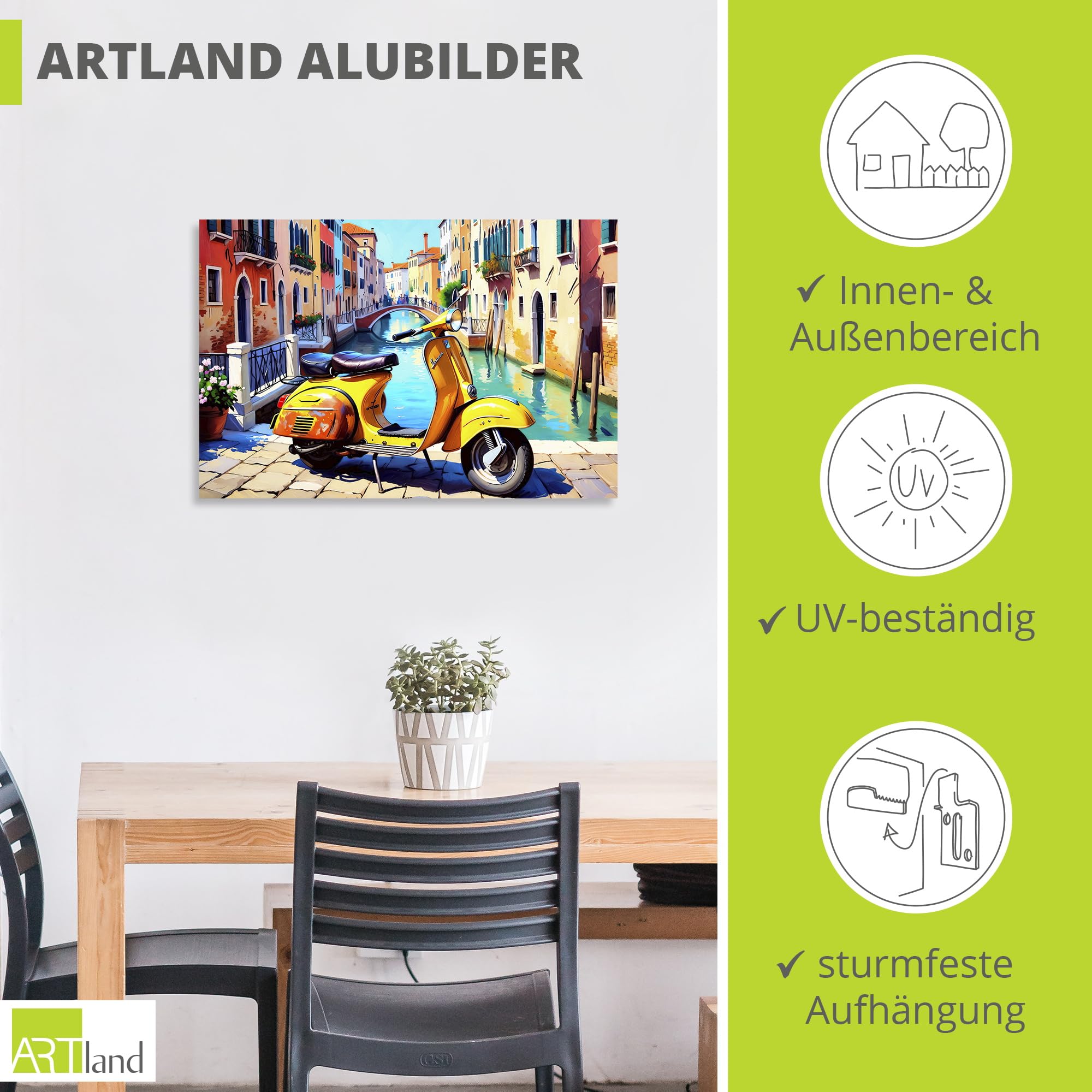 artland-alubilder-u6fj-bunt-alubild-90x60-cm-vespa-venedig image 3