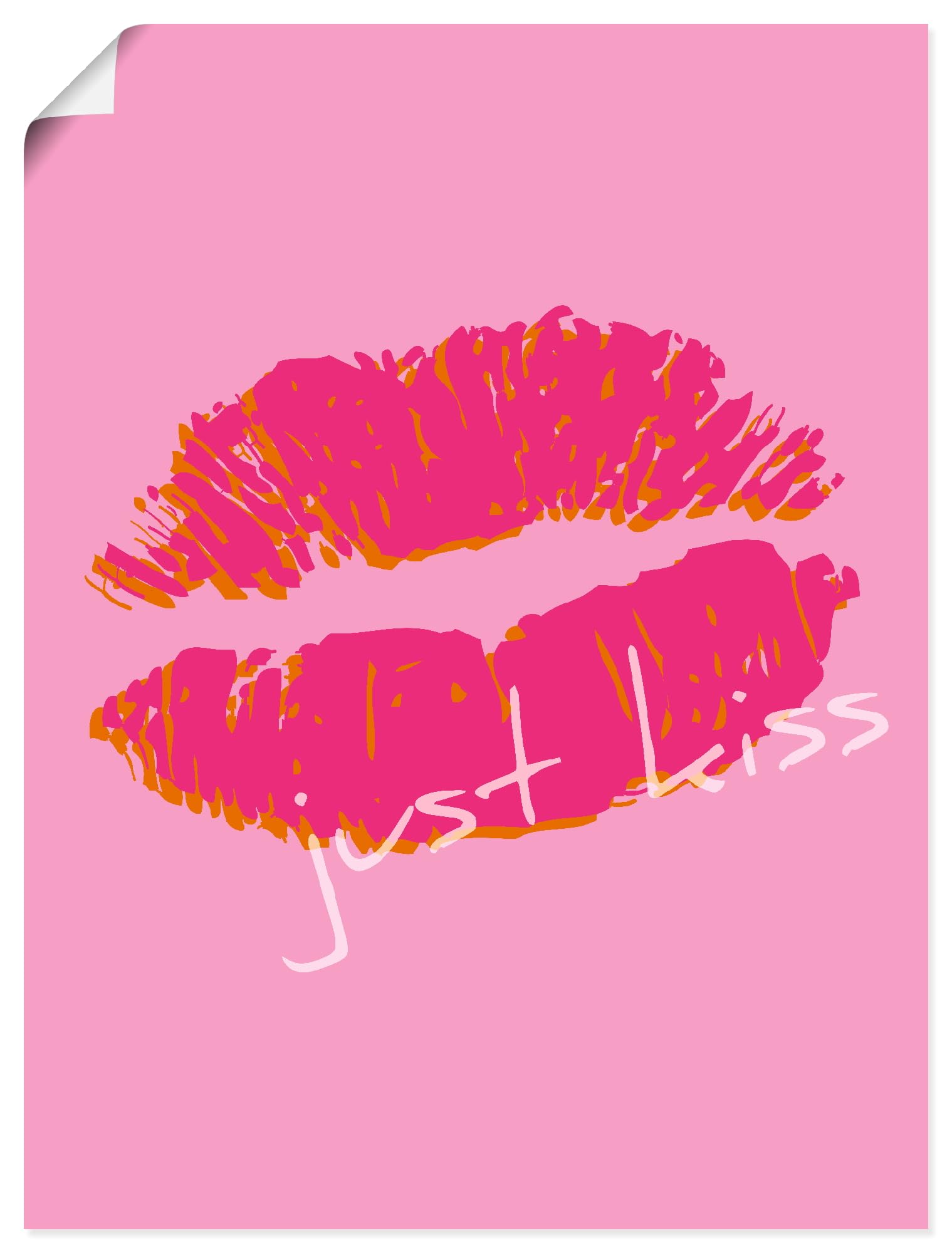 artland-kunstdruck-hey-du-sch-ne-seele-poster-60x80-cm-rosa image 8