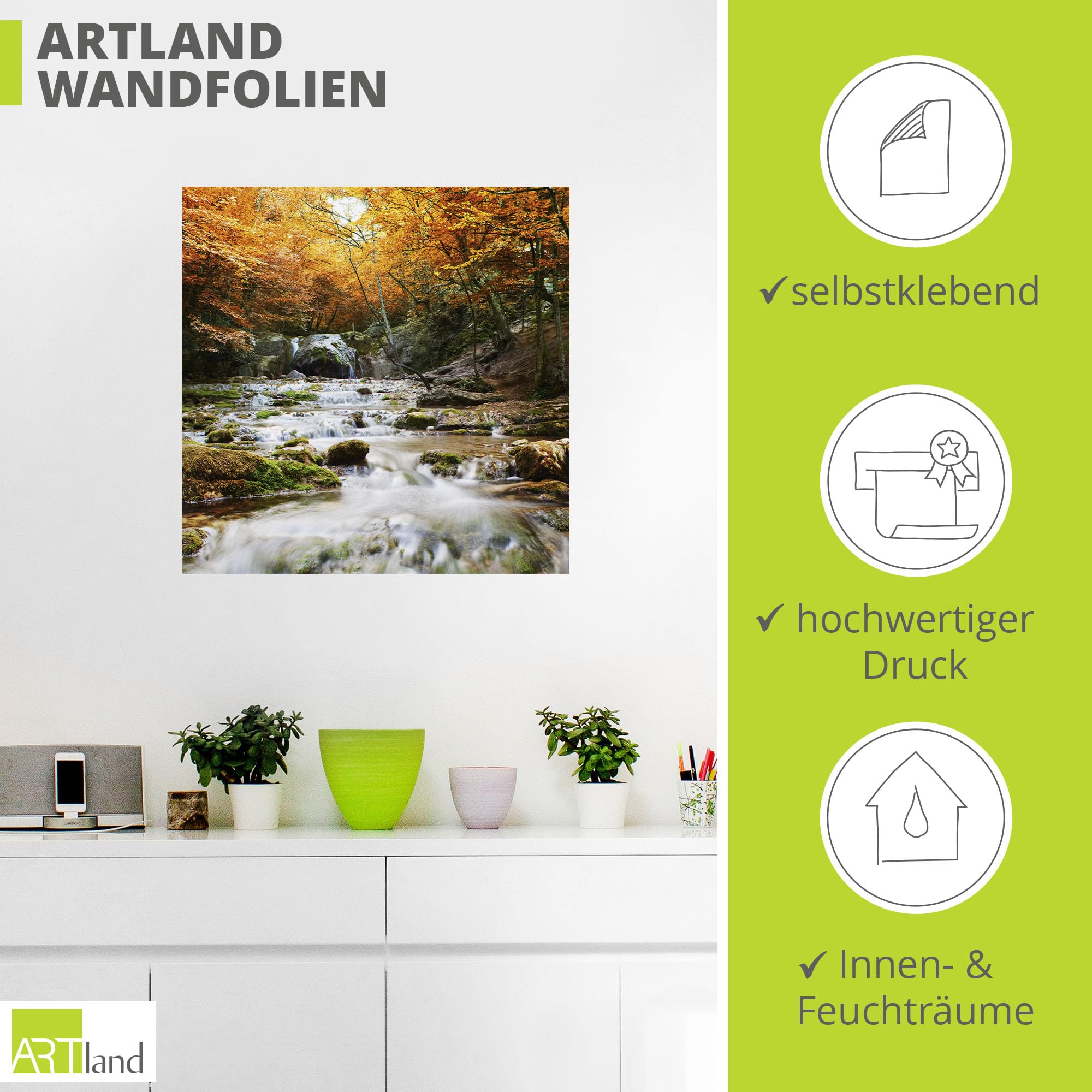 artland-wandaufkleber-t5te-wandtattoo-wald-70x70-cm-vinyl image 3