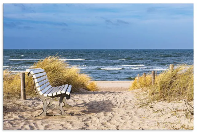 artland-alubilder-u4pr-alubild-sitzbank-ostsee-graal-m-ritz image 1