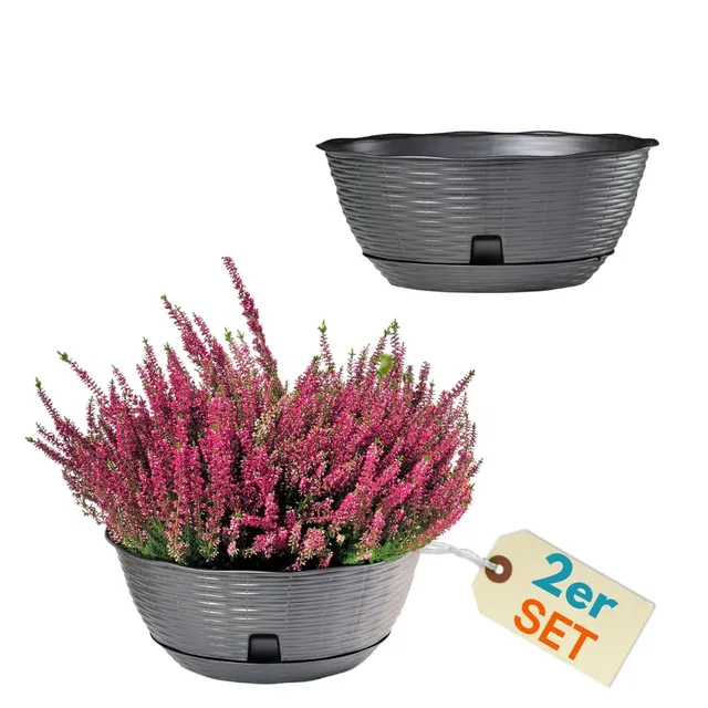 garpet-garten-pflanzschale-anthrazit-30cm-2er-set-untersetzer image 1