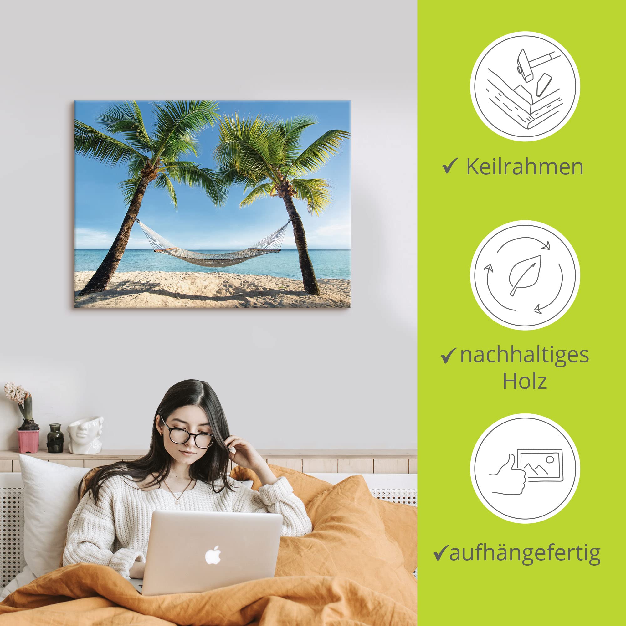 artland-leinwandbilder-palmenstrand-leinwandbild-80x60-cm-meer image 2