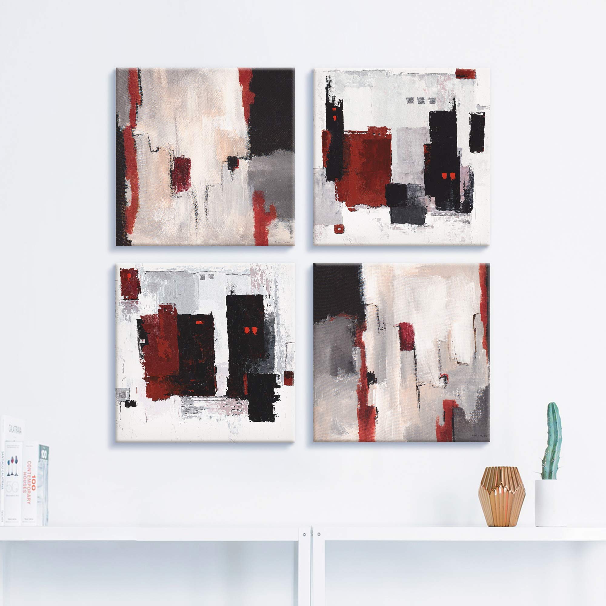 artland-holzbilder-u1od-leinwandbild-4tlg-30x30-cm-rot-grau image 5