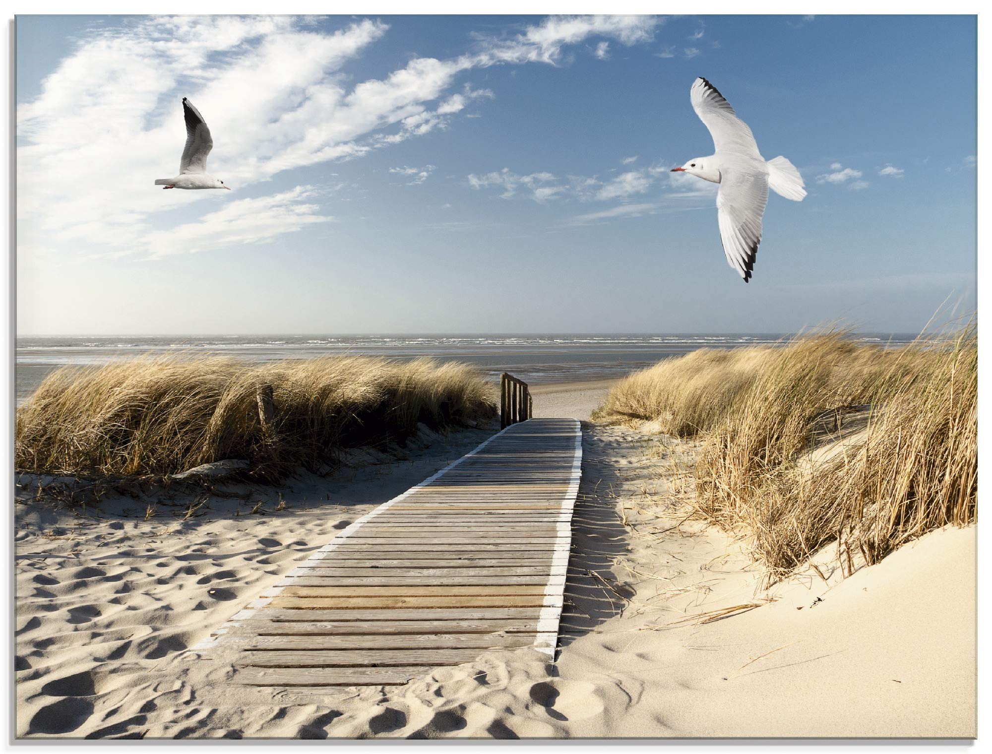 artland-glasbilder-strand-meer-60x45-cm-querformat-glasbild image 1