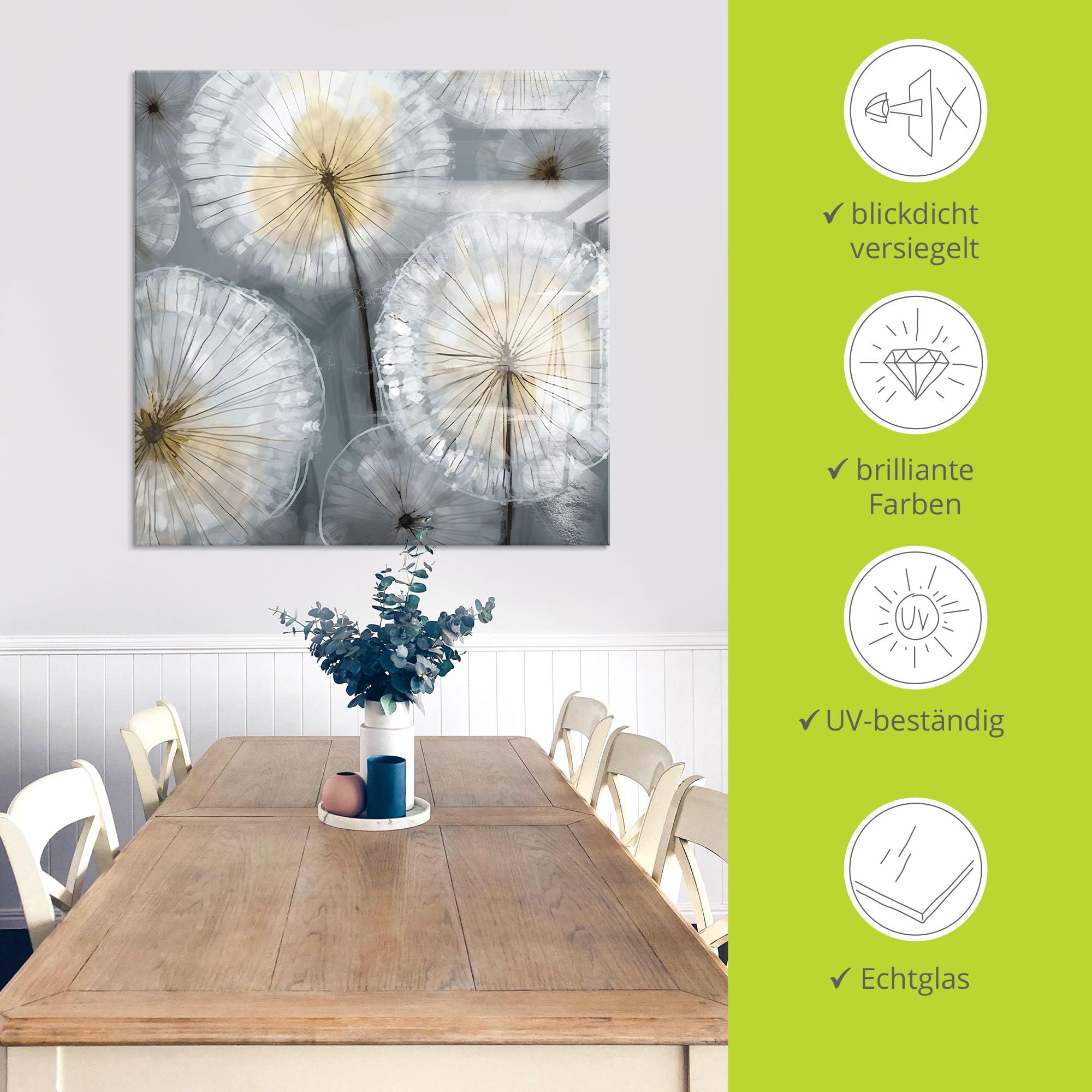 artland-glasbilder-pusteblume-glasbild-30x30-cm-blickdicht image 3