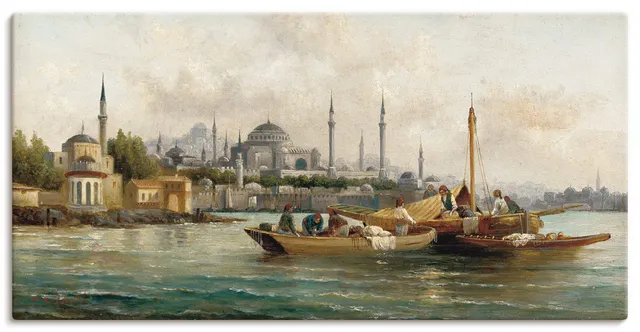 artland-leinwandbilder-istanbul-100x50-cm-leinwand-handelsschiffe image 1