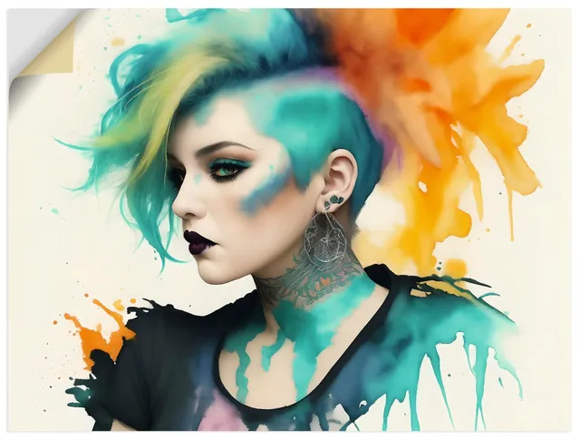 artland-wandaufkleber-punk-1-wandtattoo-40x30-cm-matt image 1