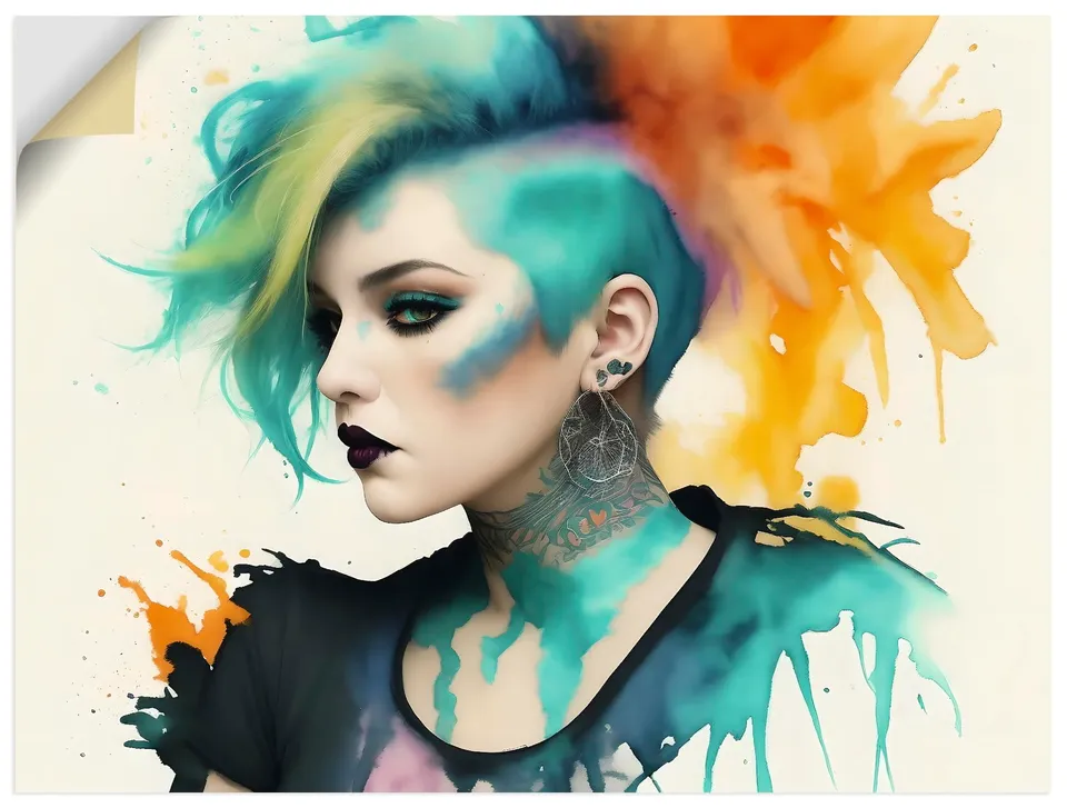 artland-wandaufkleber-punk-1-wandtattoo-40x30-cm-matt image 1
