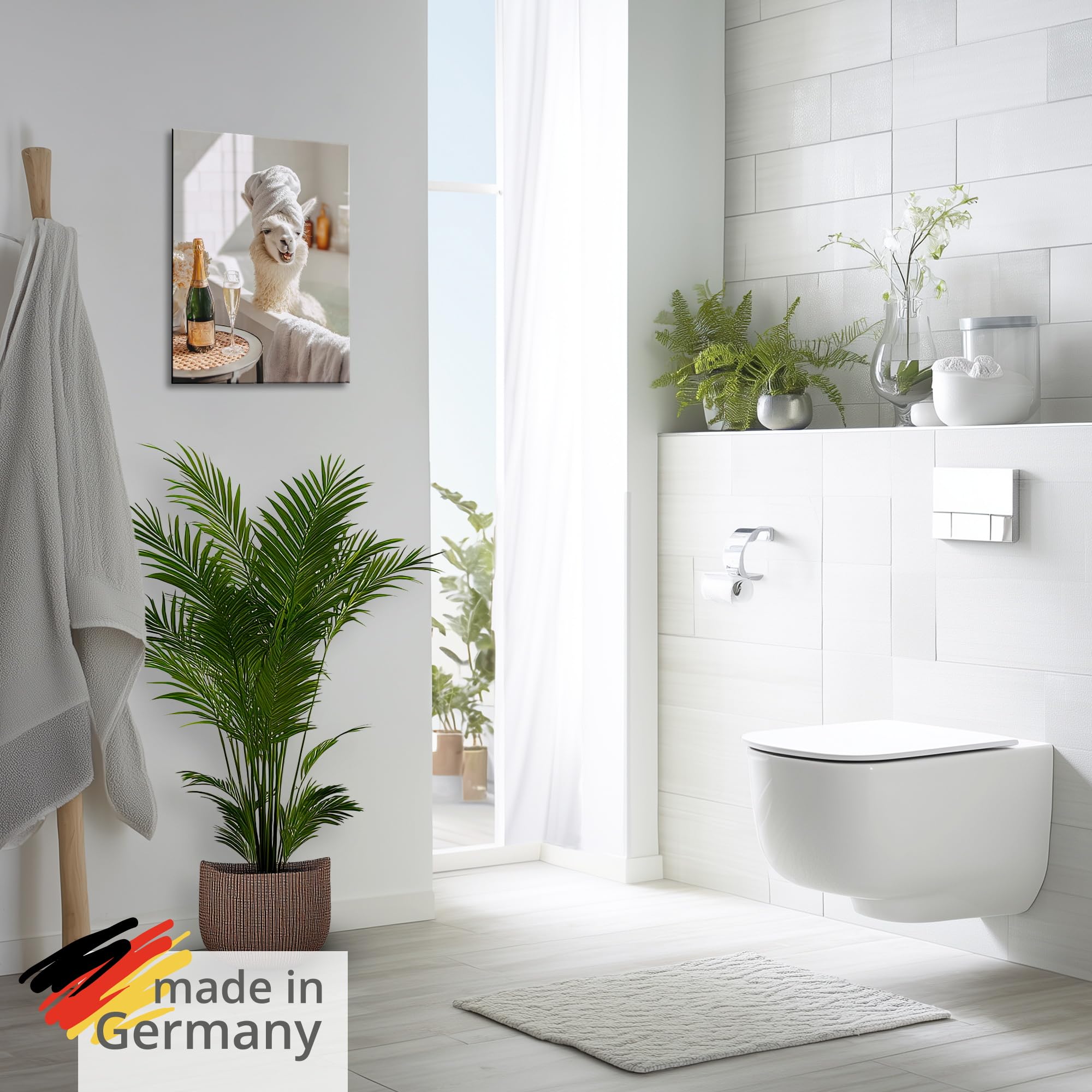 artland-alubilder-u6av-lama-badewanne-alubild-30x40-wei image 5