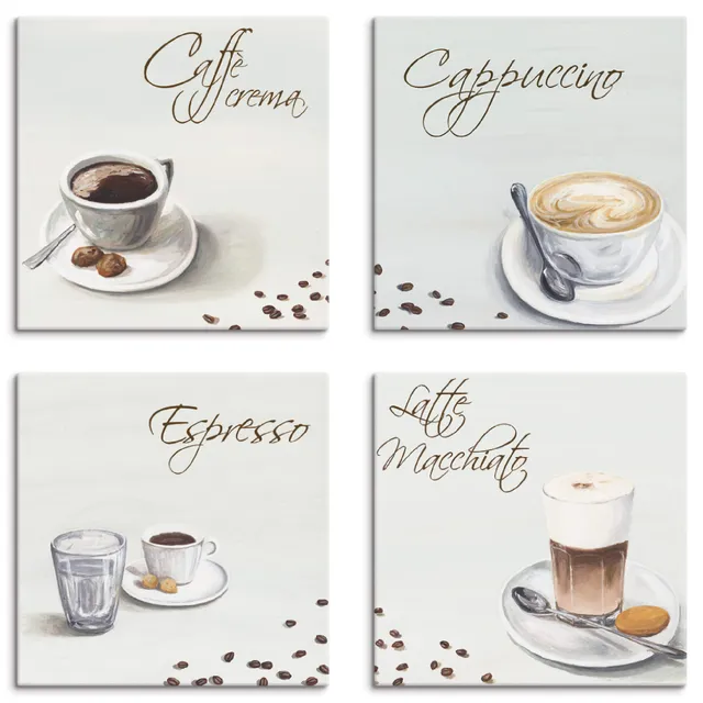 artland-leinwandbilder-kaffee-4er-set-30x30-cm image 1