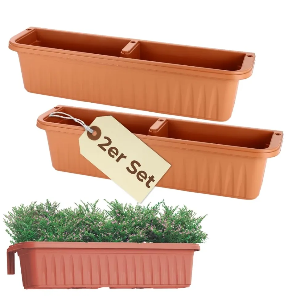 garpet-garten-blumenkasten-80-cm-terracotta-2er-set-18-l image 1