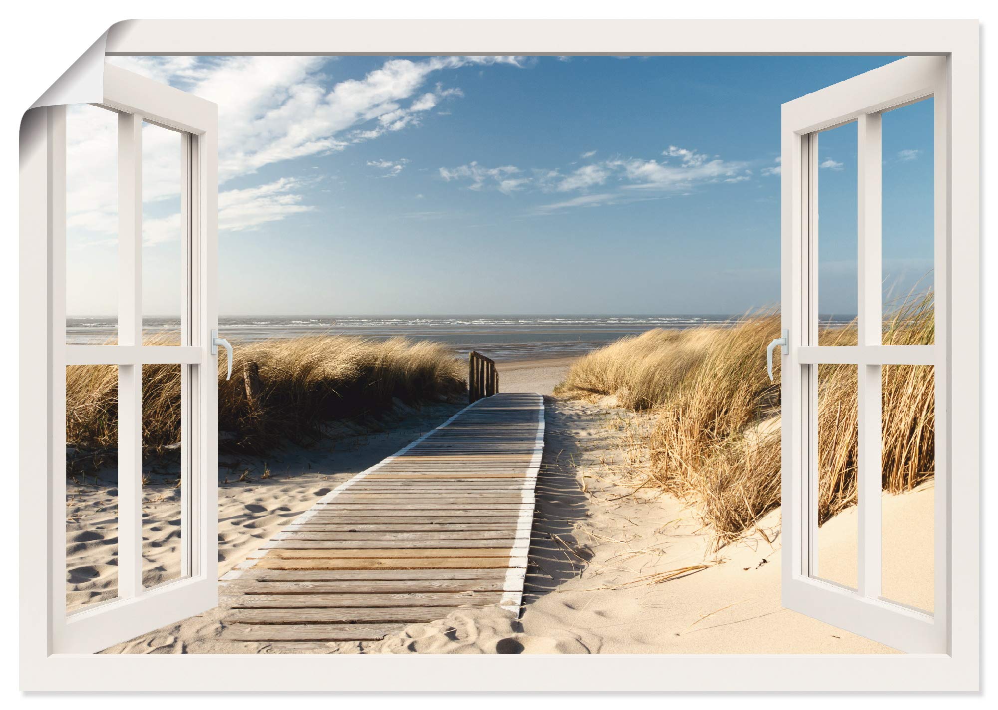 artland-kunstdrucke-poster-130x90-cm-nordsee-langeoog-fensterblick image 1