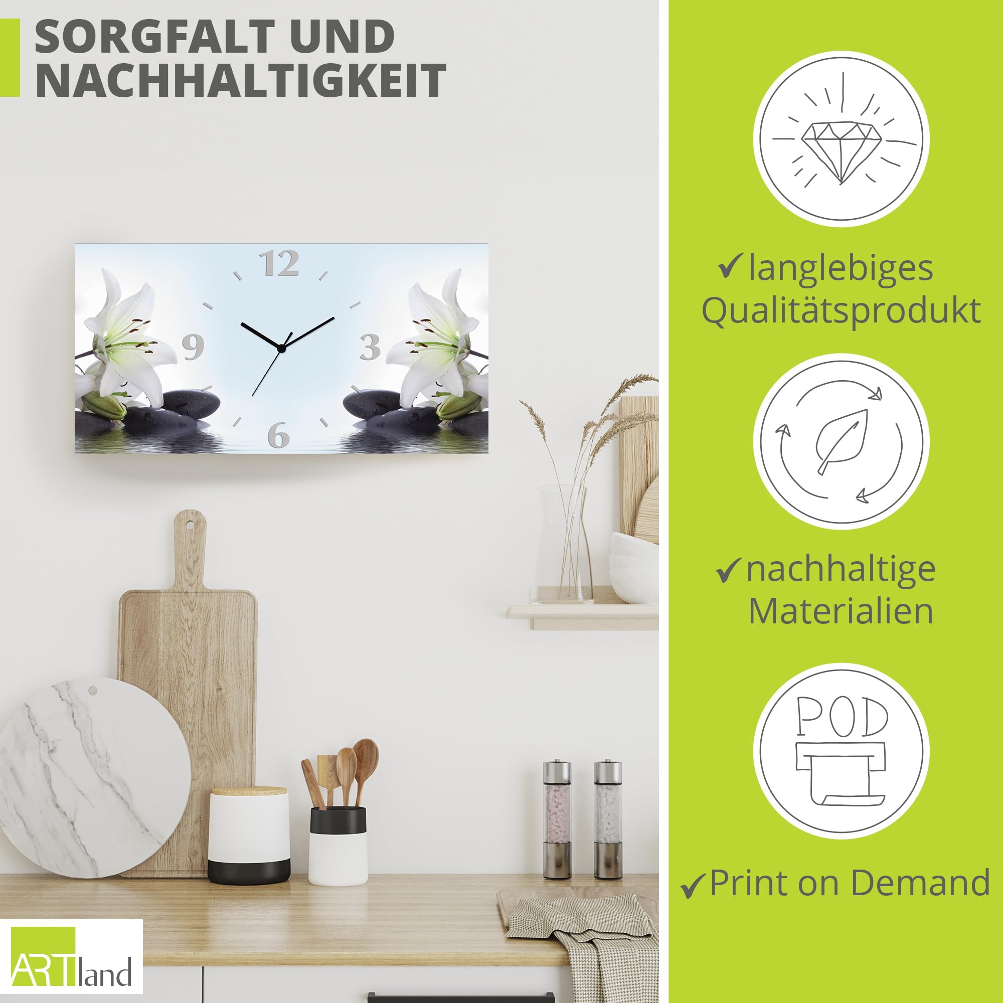 artland-wanduhren-s7ly-wanduhr-60x30-cm-funkuhr-lilien image 5