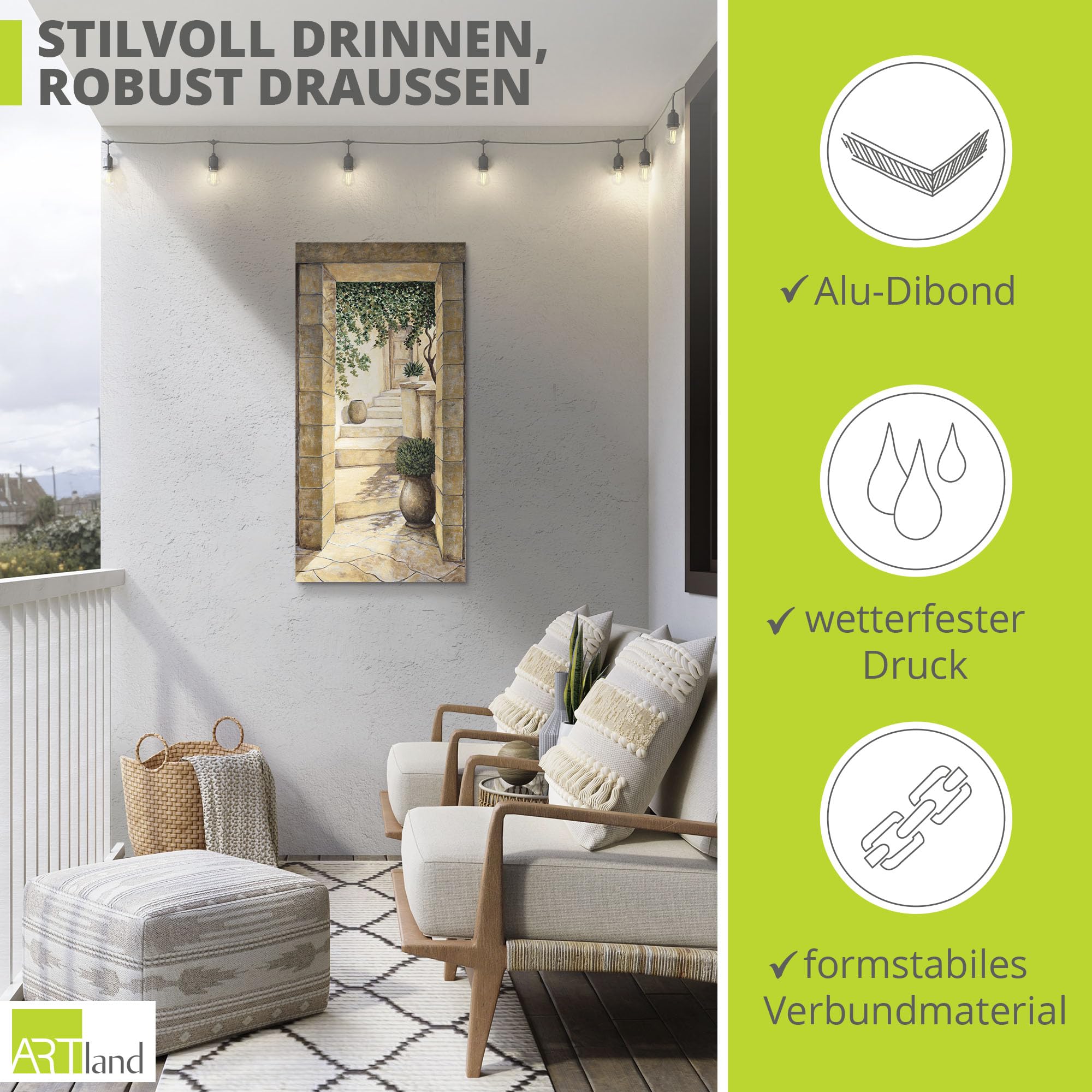 artland-alubilder-eingang-fresco-80x60-cm-alu-dibond-bild image 2