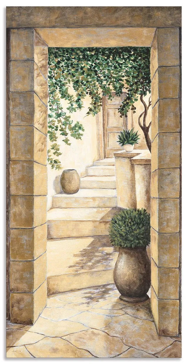 artland-alubilder-eingang-fresco-80x60-cm-alu-dibond-bild image 1