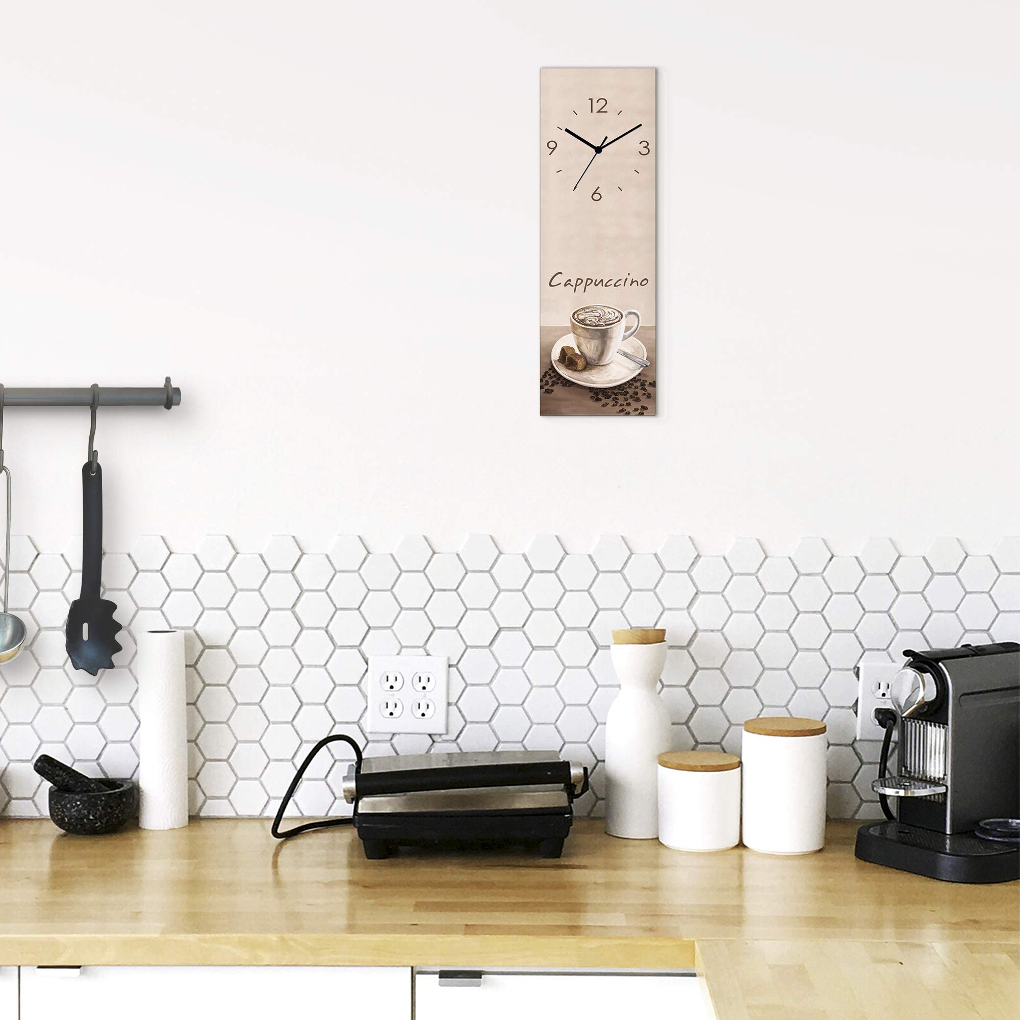 artland-wanduhren-t3ad-wanduhr-kaffee-cappuccino-20x60-lautlos image 5