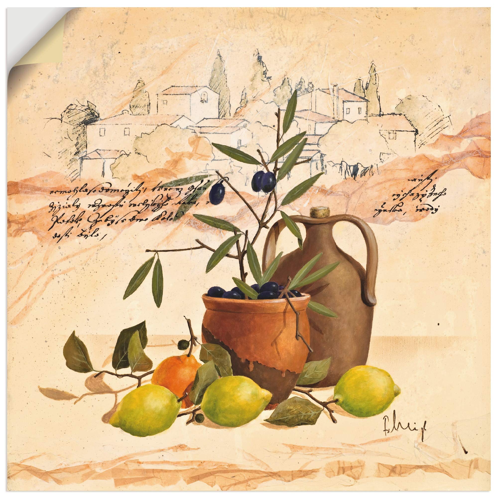 artland-wandaufkleber-wandtattoo-90x120-provence-herbstdorf image 8