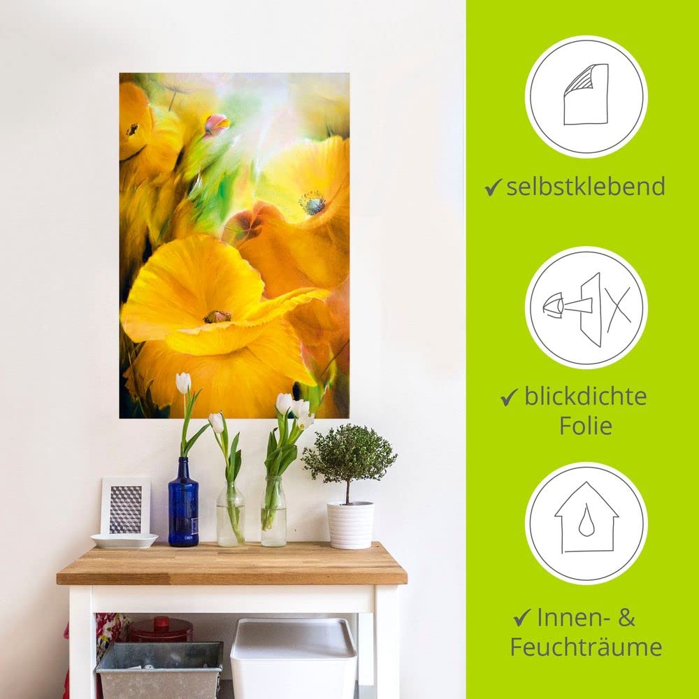 artland-wandaufkleber-sommertag-wandtattoo-vinyl-blumen image 3