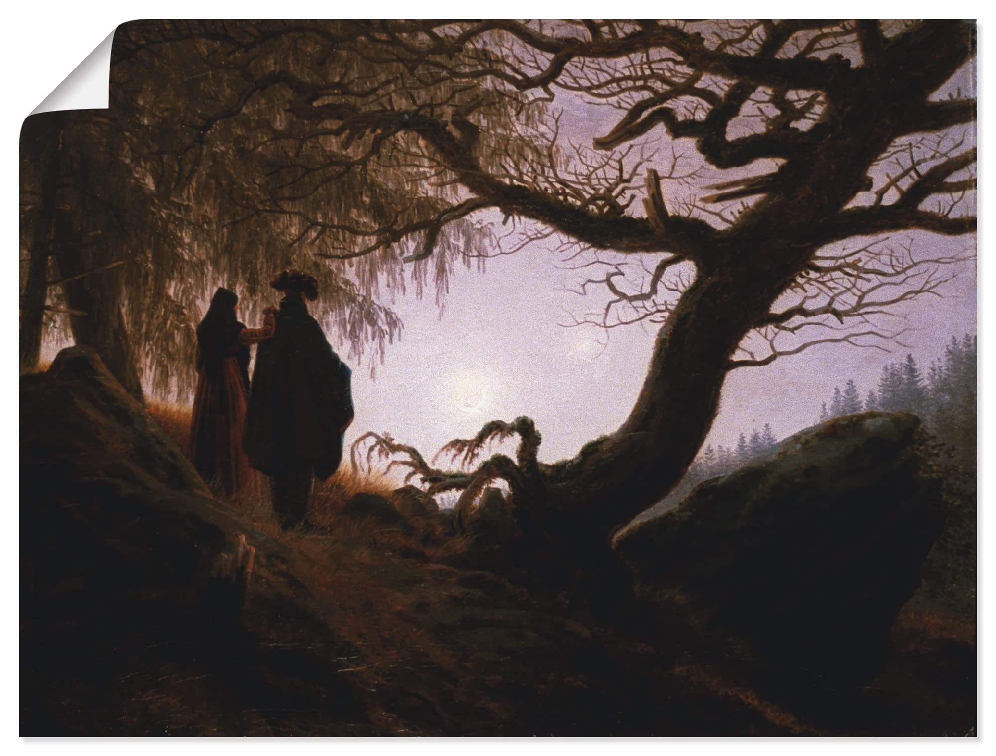 artland-kunstdrucke-den-mond-betrachtend-poster-60x45-cm image 1