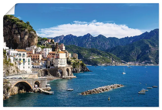 artland-kunstdrucke-atrani-poster-60x40-cm-amalfi-sommer image 1