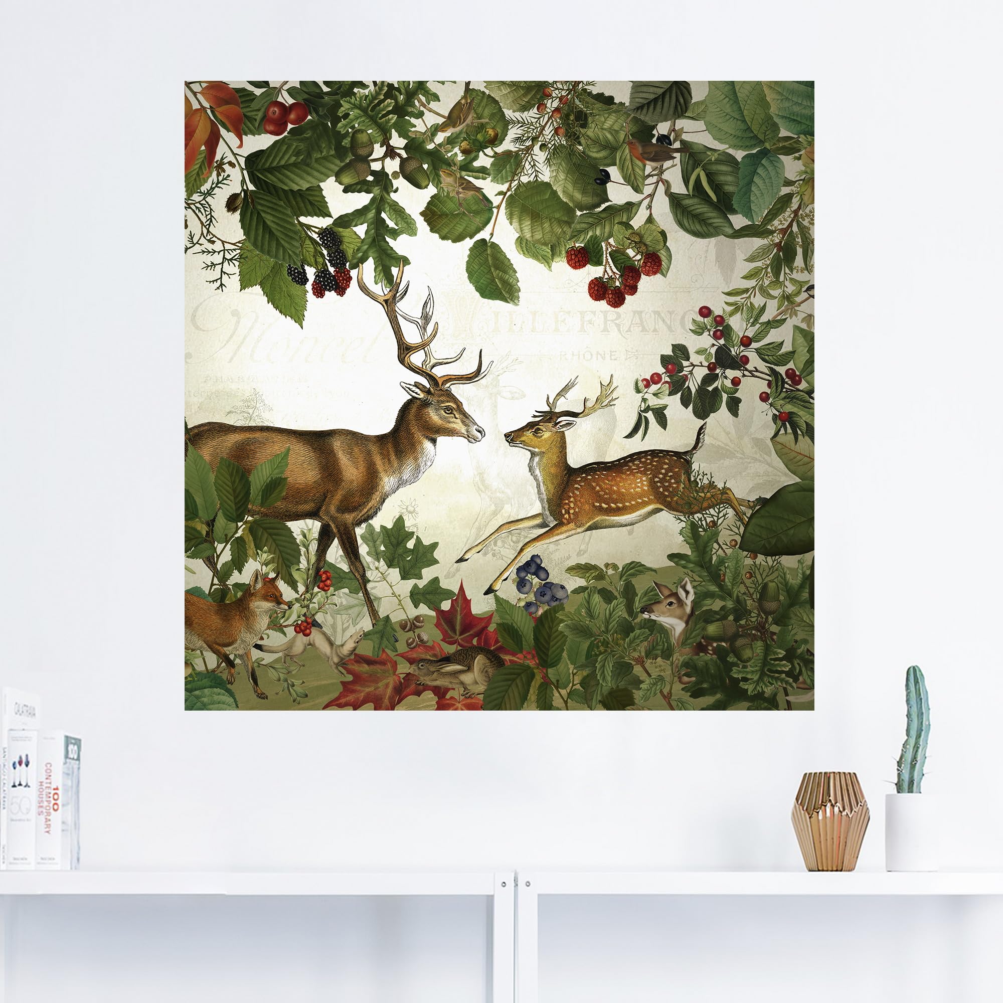 artland-hirsch-reh-wald-wandtattoo-100x100-cm-u5gx image 5