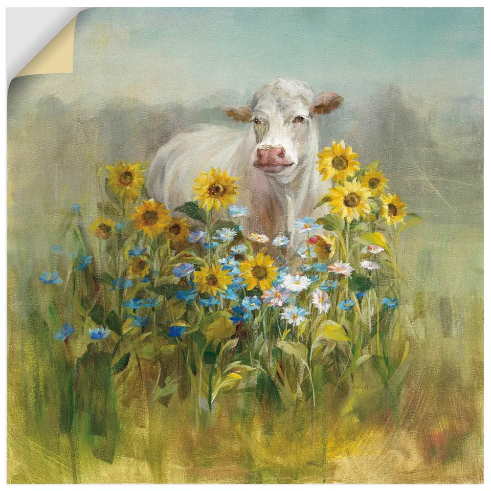 artland-wandaufkleber-farm-and-field-i-wandtattoo-50x50-kuh image 1