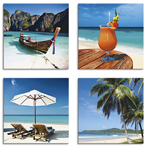 artland-leinwandbilder-set-4tlg-20x20-strand-maya-bay-cocktail image 7