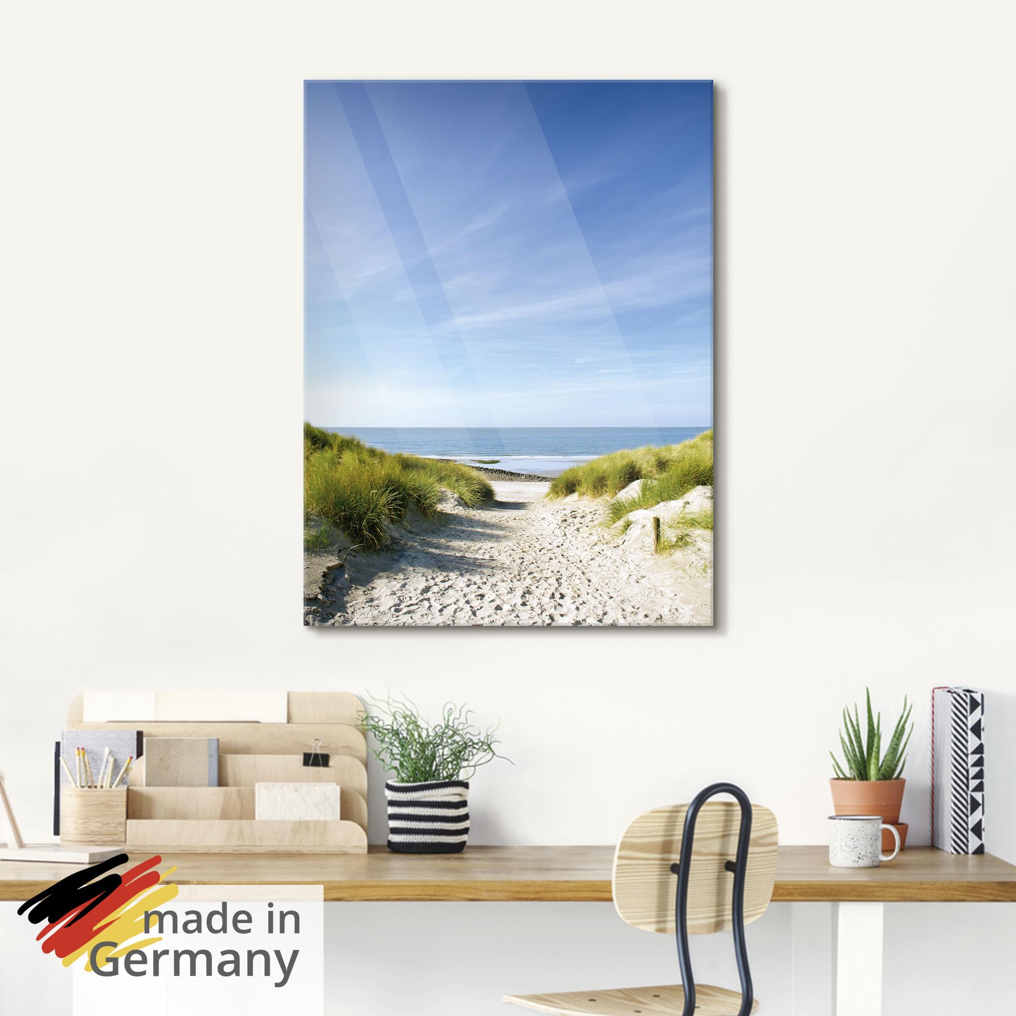 artland-glasbilder-strand-meer-30x60-hochformat-nordsee image 5