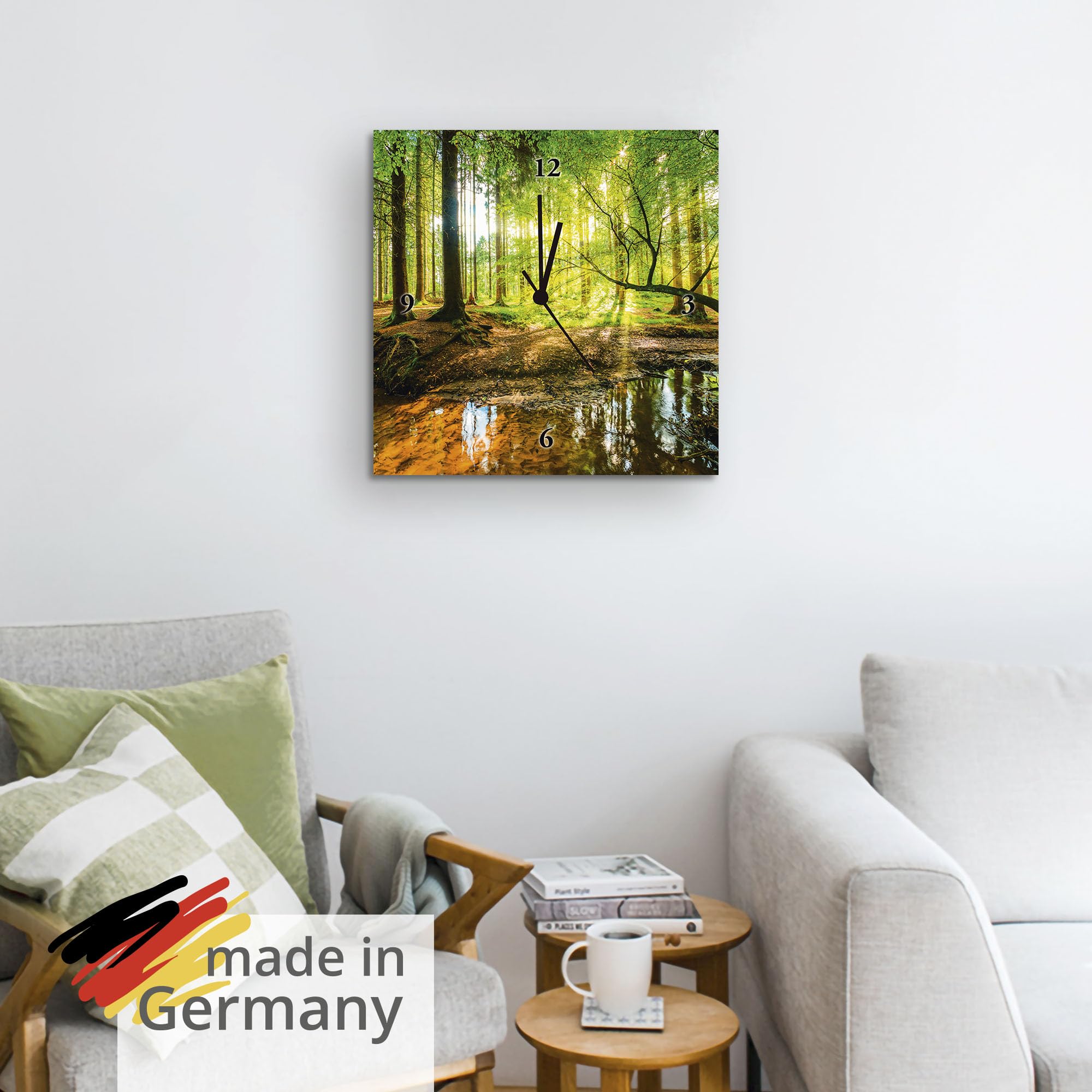 artland-wanduhren-funkuhr-wald-30x30-cm-lautlos-alu image 6