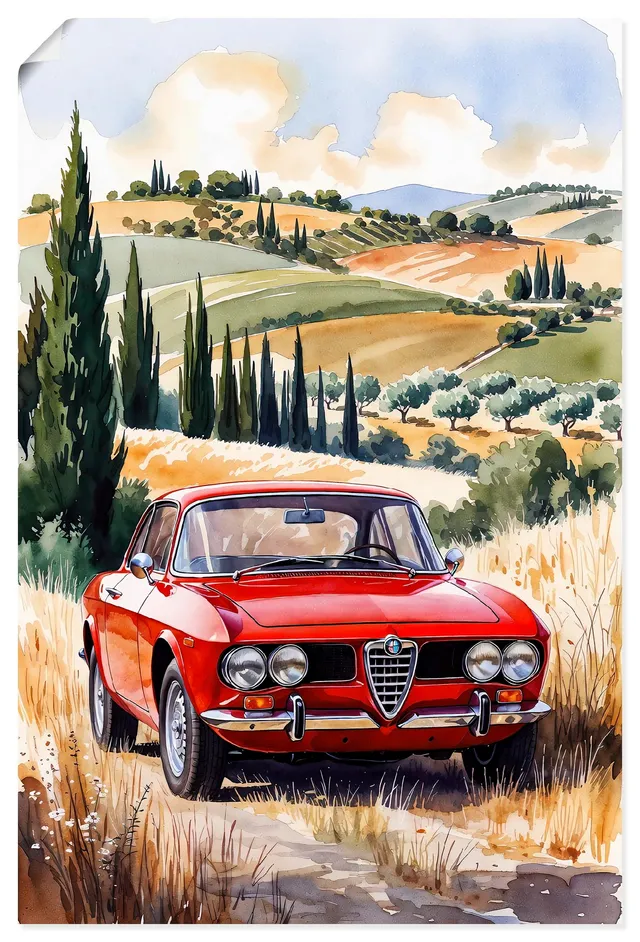 artland-kunstdrucke-u6ep-poster-40x60-cm-rot-oldtimer image 1