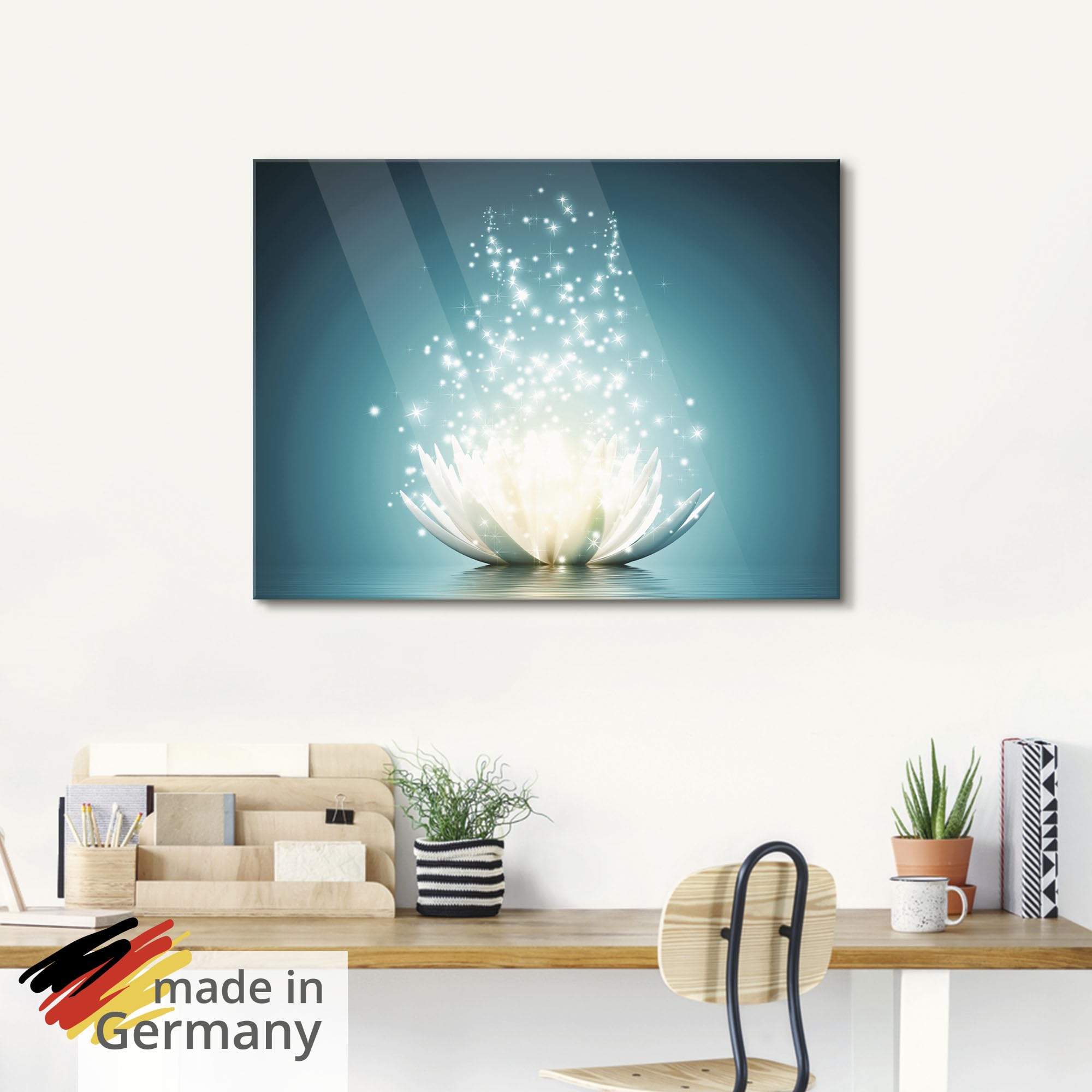 artland-glasbilder-t9nm-glasbild-blau-lotusblume-seerose image 5