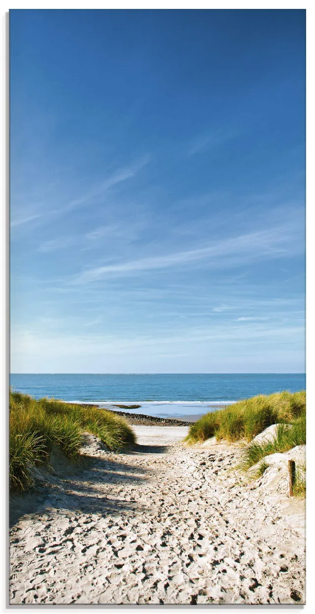 artland-glasbilder-strand-meer-30x60-hochformat-nordsee image 1