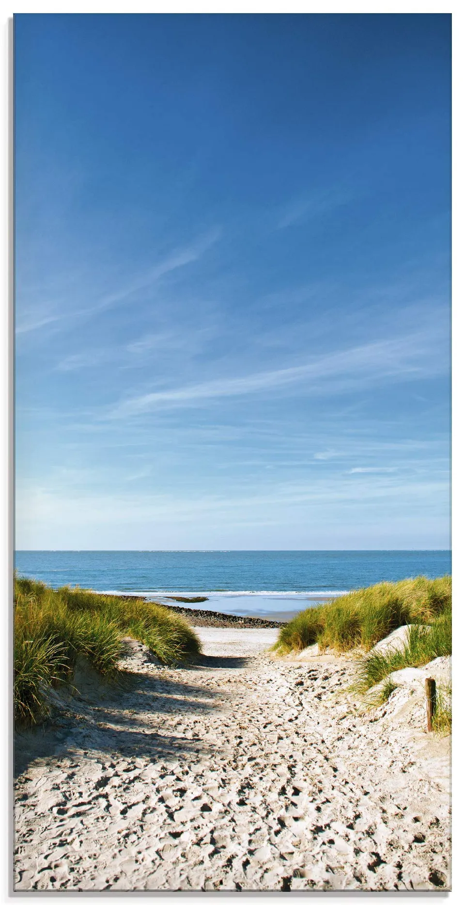 artland-glasbilder-strand-meer-30x60-hochformat-nordsee image 1