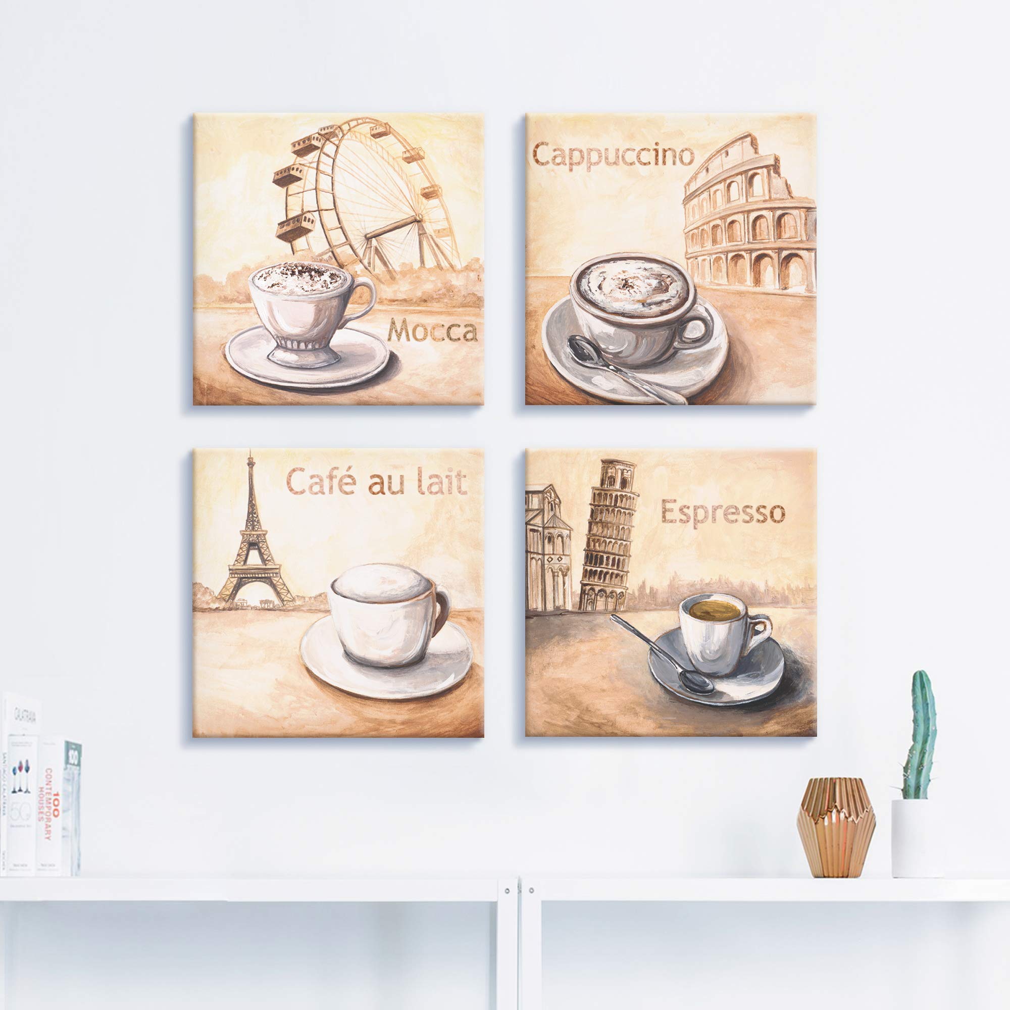 artland-leinwandbilder-kaffee-set-4x20x20-cm-cappuccino image 5