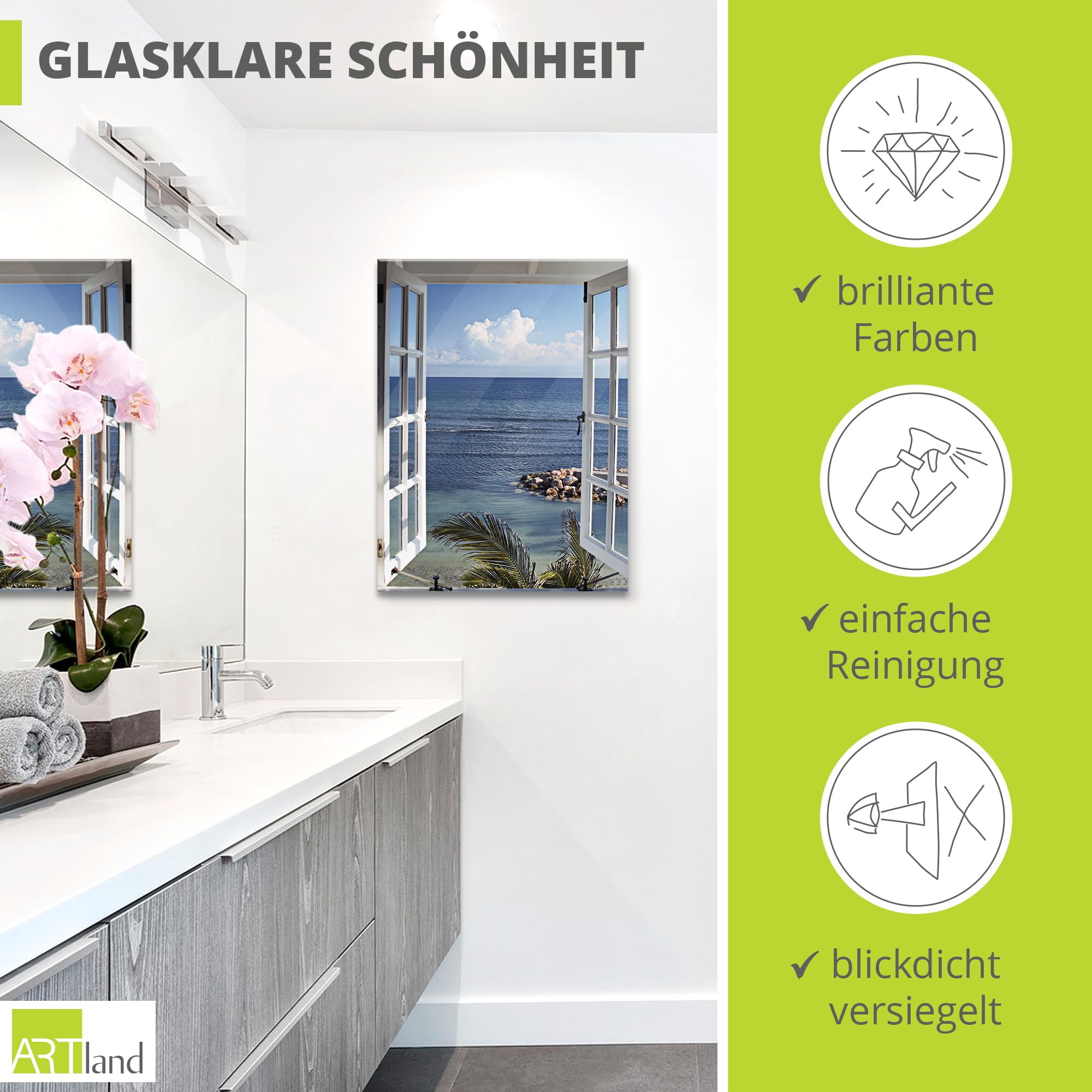 artland-glasbilder-palmen-strand-glasbild-80x60-maritim image 2