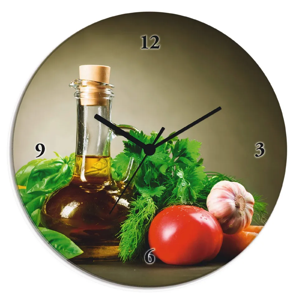 artland-t5lt-wanduhr-rund-30-cm-glas-funkuhr-italien-k-che image 1
