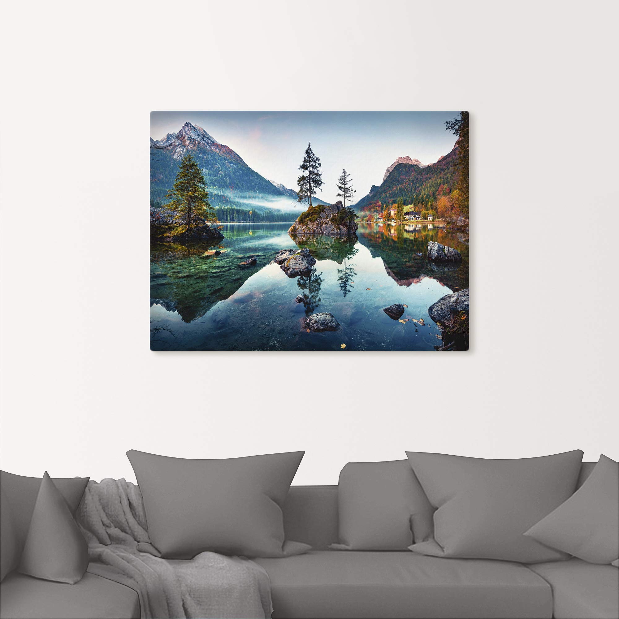 artland-leinwandbilder-alpen-see-40x30-cm-hintersee-leinwandbild image 8