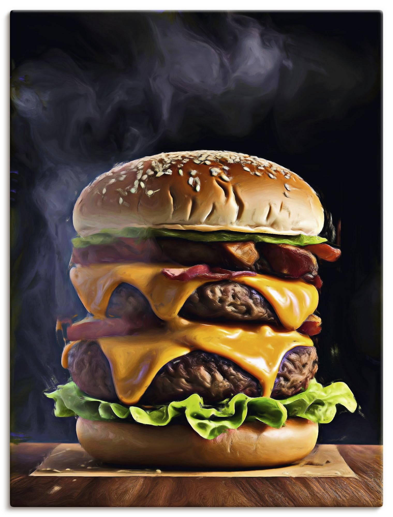 artland-leinwandbilder-monster-burger-leinwandbild-60x80 image 1