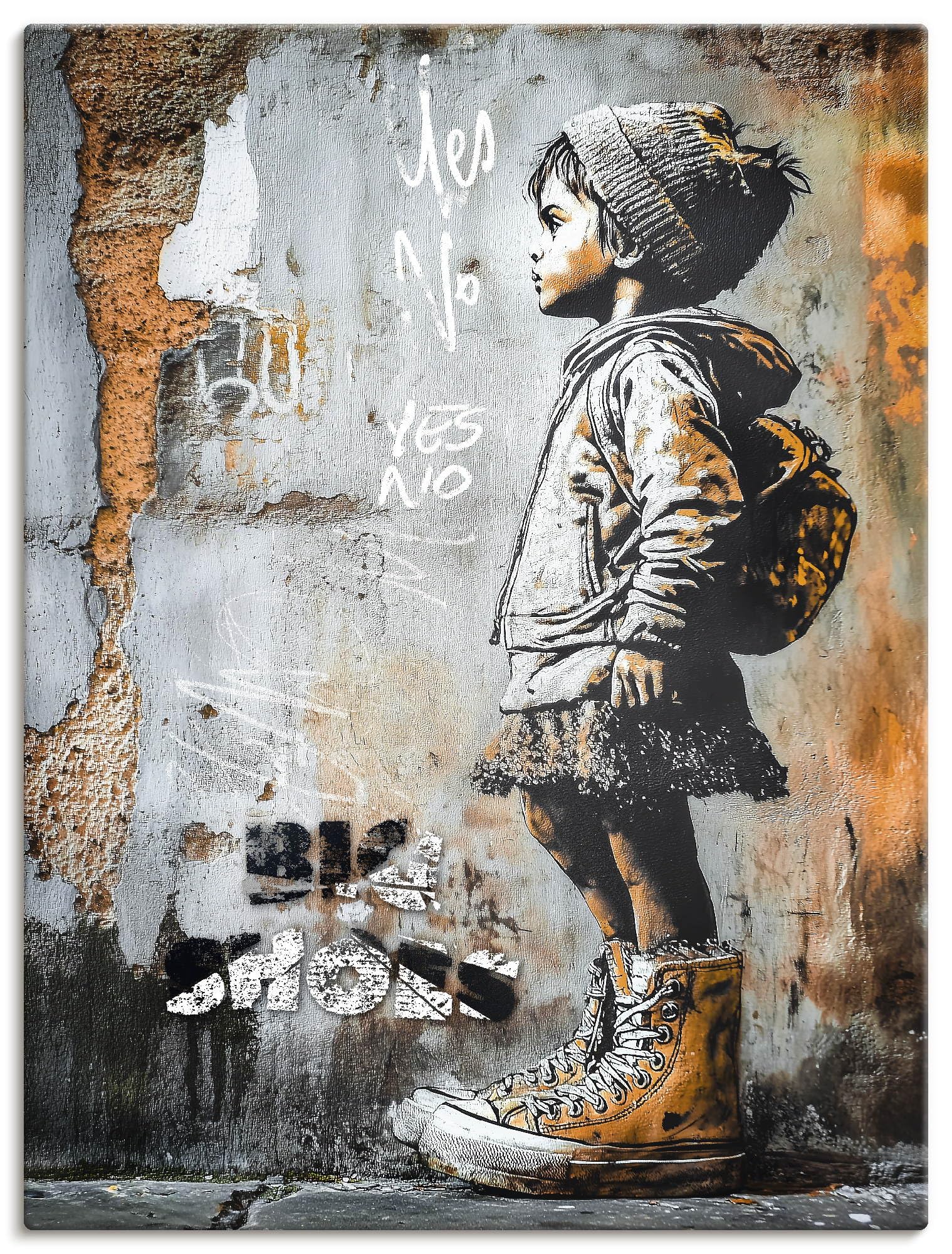 artland-leinwandbilder-gro-e-schuhe-leinwandbild-30x40-graffiti image 1
