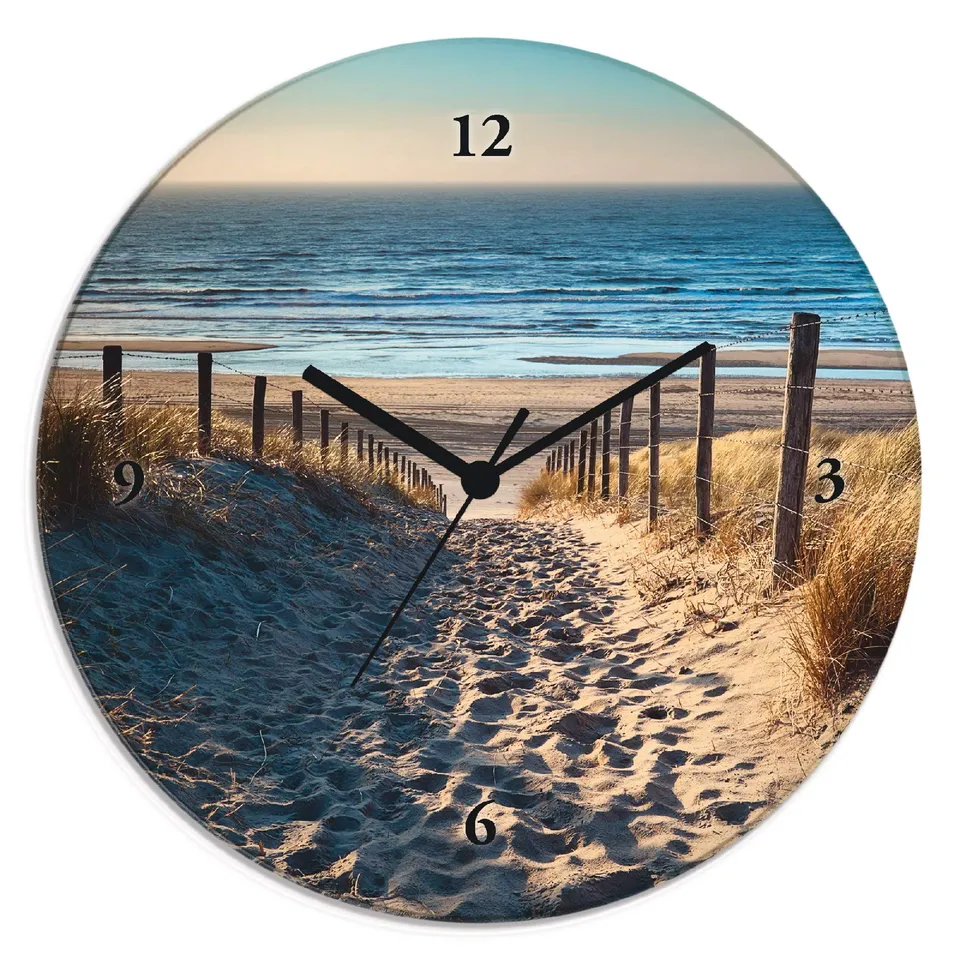 artland-wanduhren-t9ip-wanduhr-strand-30-cm-lautlos image 1